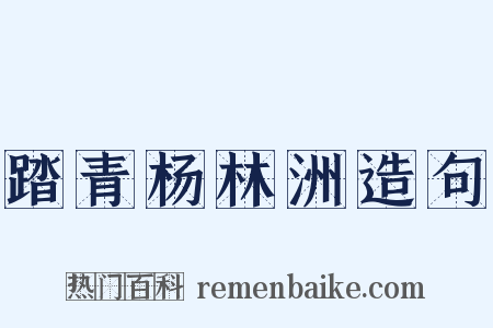 踏青杨林洲造句是什么意思的图片